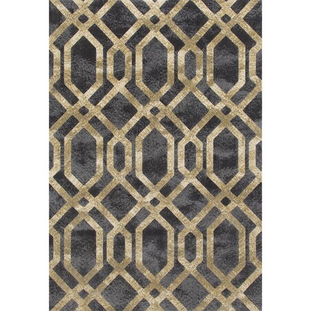 Standalone 8 X 11 Ft. Bastille Collection Fretwork Border Woven Area Rug, Gray ST323775